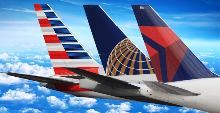United Airlines, Delta and American Airlines