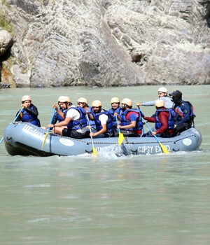 Holy Ganges with Mussoorie