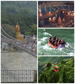 Holy Ganges with Mussoorie
